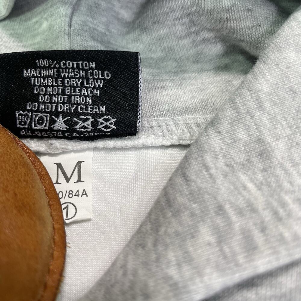 VTG Stussy Hoodie Men’s Medium Grey Graphic Pullover 100% Cotton - Picture 5 of 9